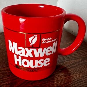 VINTAGE MAXWELL HOUSE COFFEE MUG RED